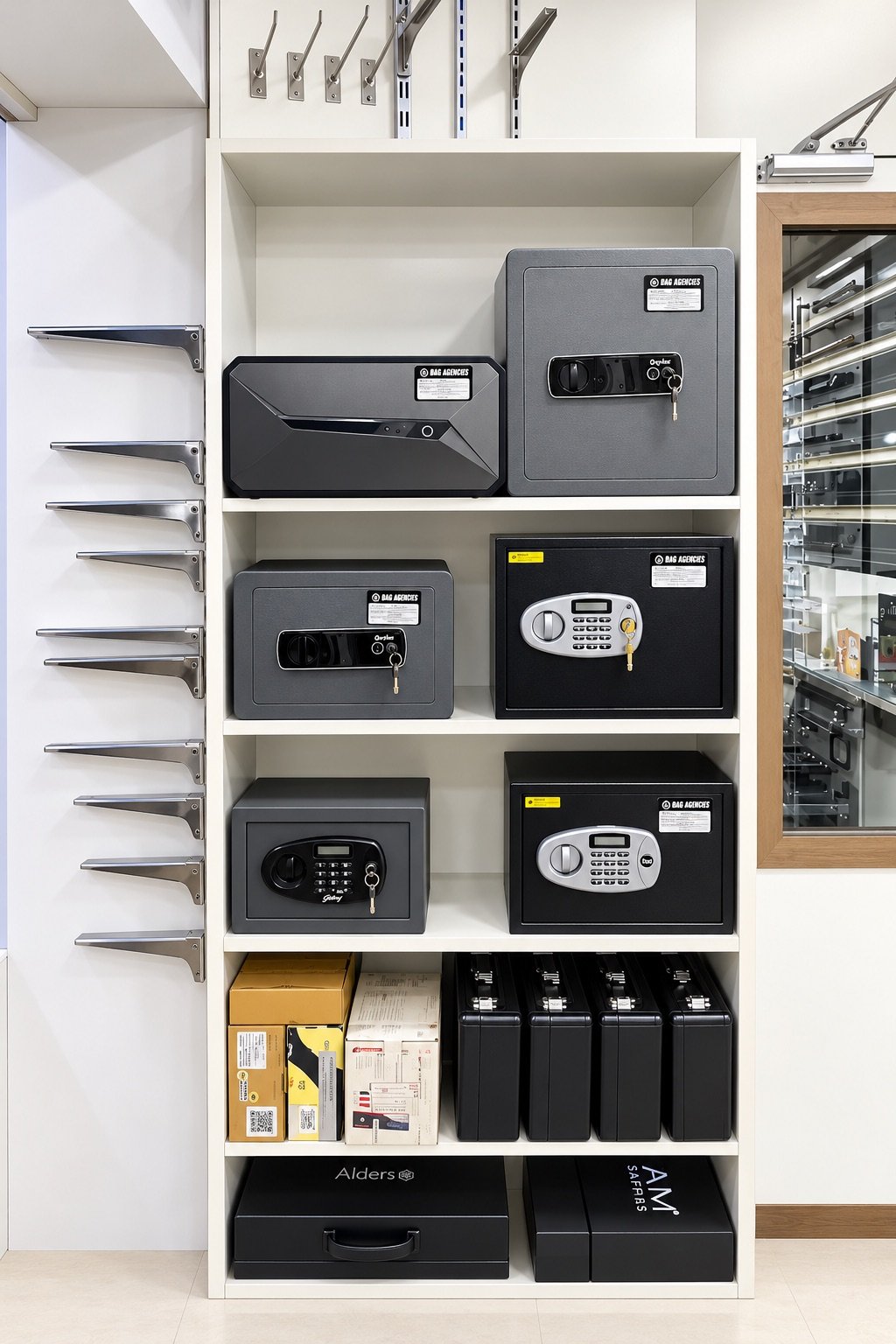 Security safes and digital locks at Baba Hardware Kanpur